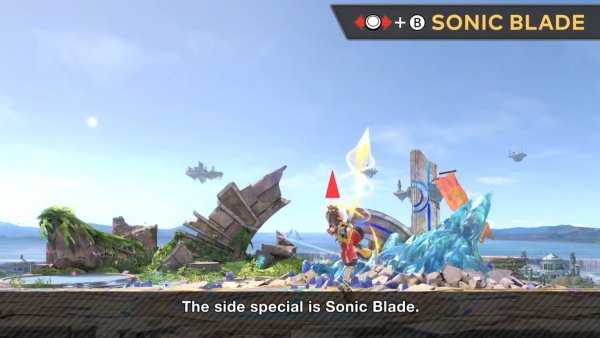 Sora moveset Smash Ultimate side b sonic blade