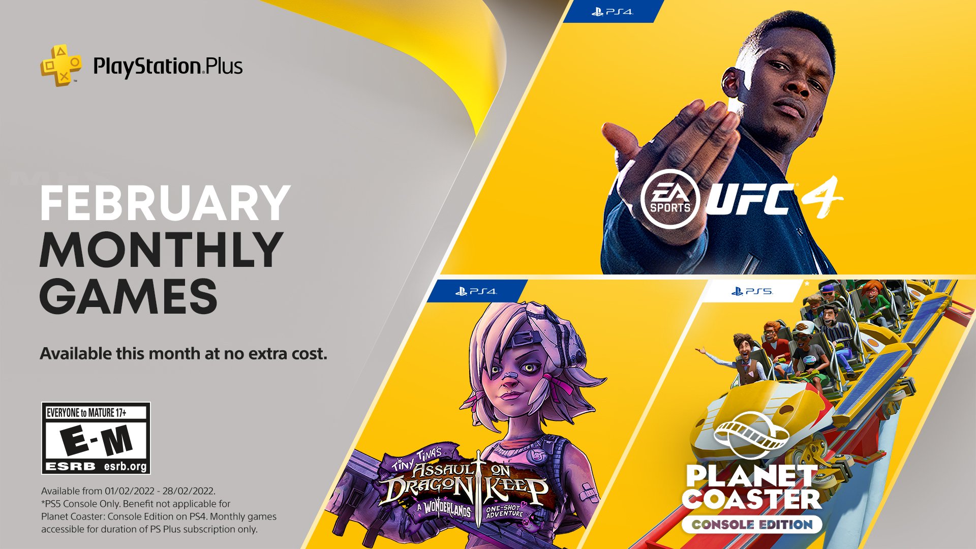 PS PLus games february 2022 list