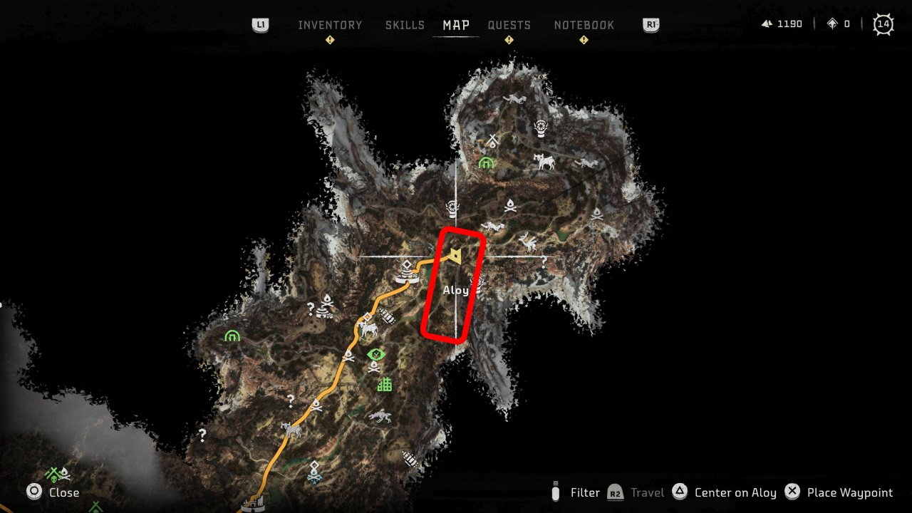 Horizon Forbidden West Raccoon locations map