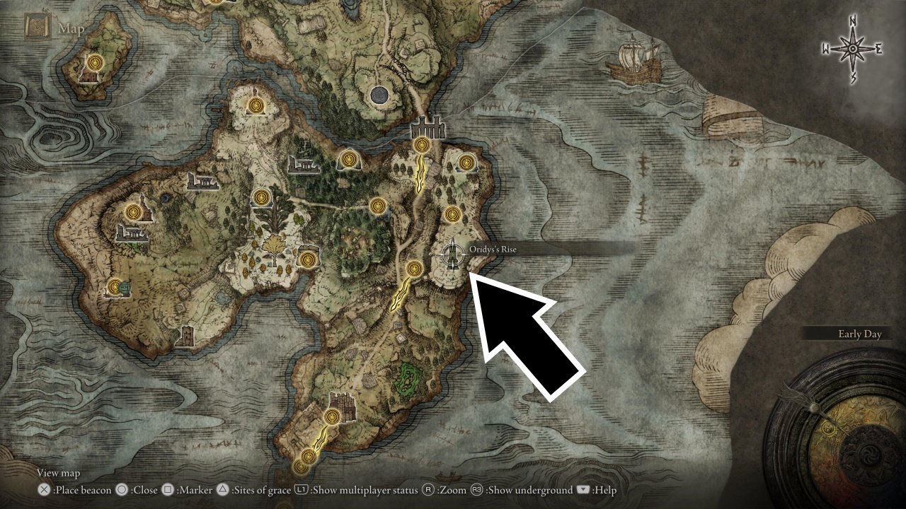 Elden Ring Memory stones map