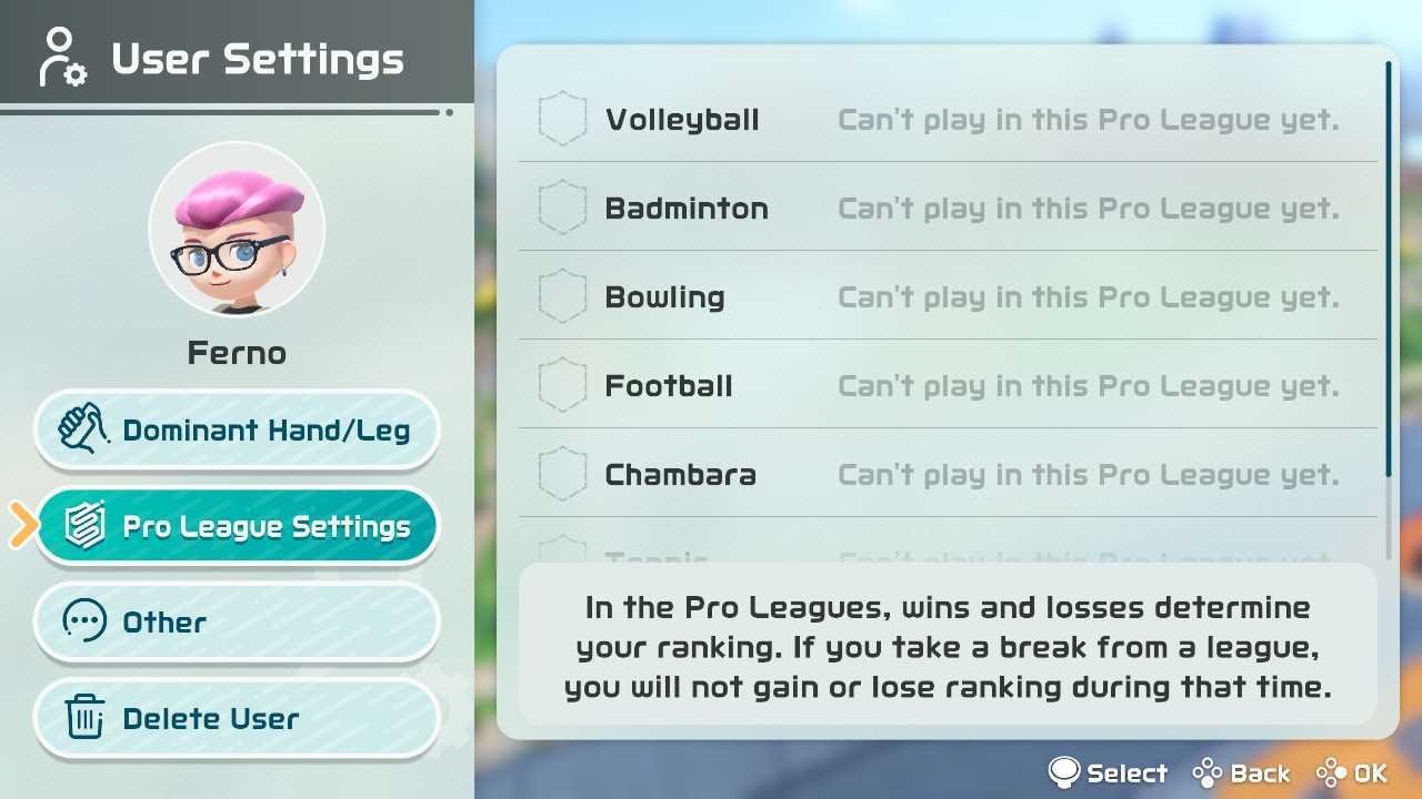 Nintendo Switch sports pro league unlock