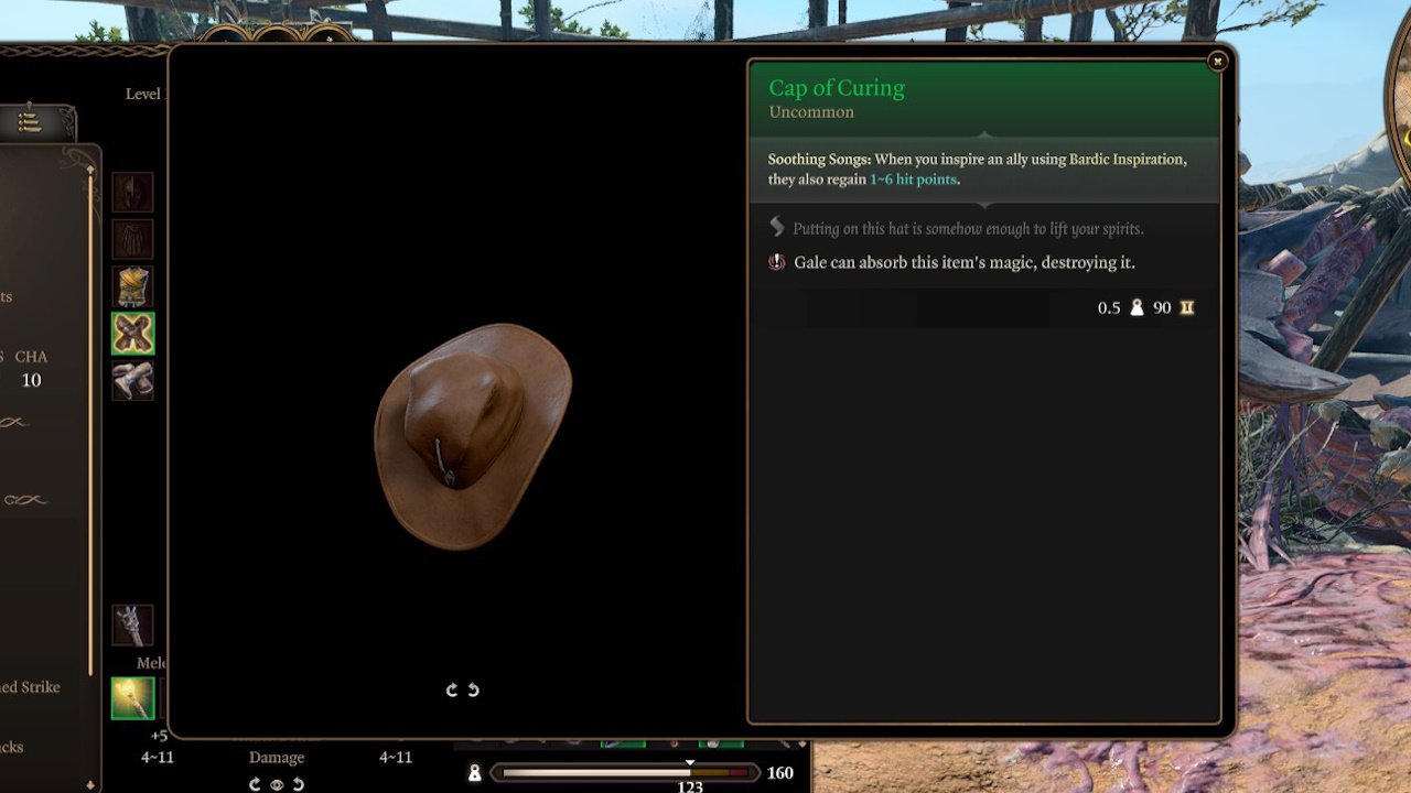Baldurs gate 3 early items cap of curing